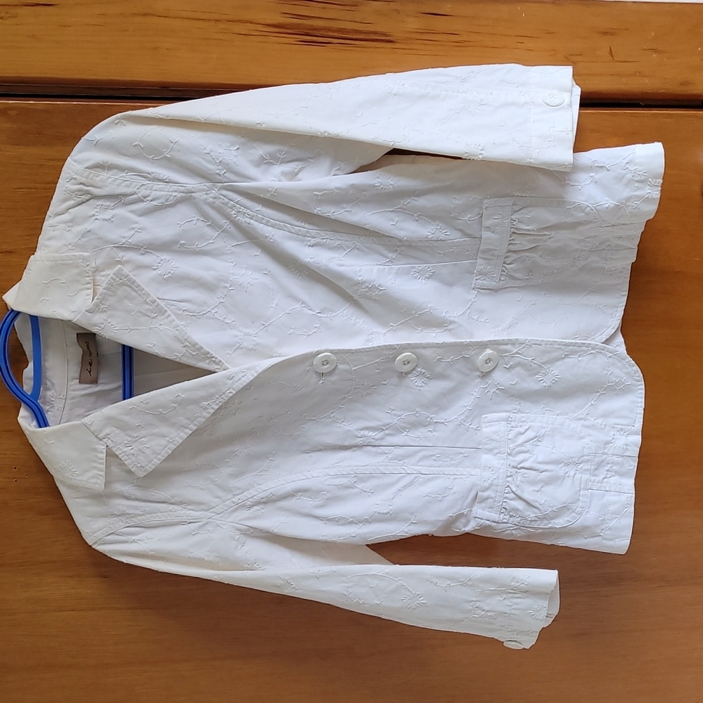 White cotton blazer size medium